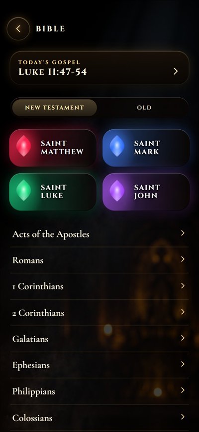 Bible: today's Gospel and the New Testament books as almonds of light